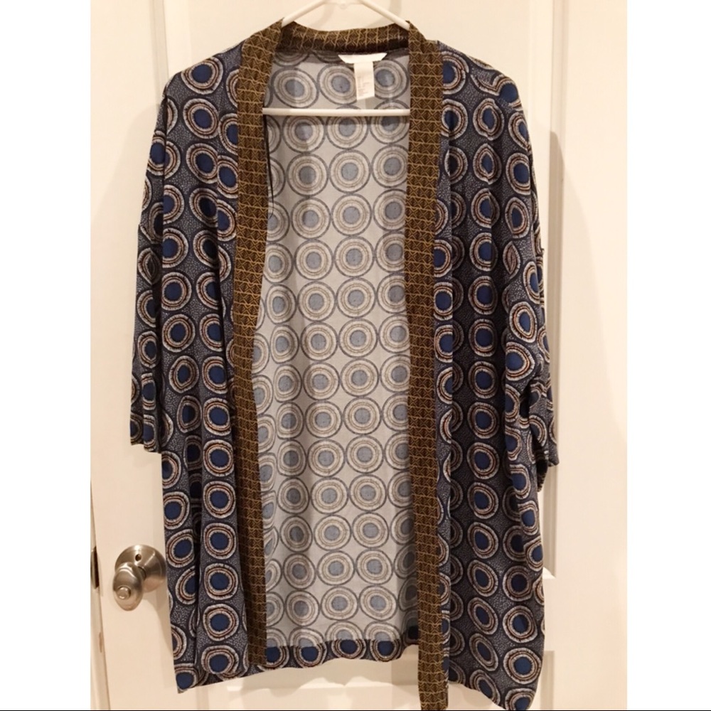 H&M Geometric Circle Print Oversized Kimono